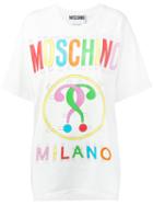 Moschino Vintage Printed Boyfriend T-shirt, Women's, Size: Xs, White, Cotton