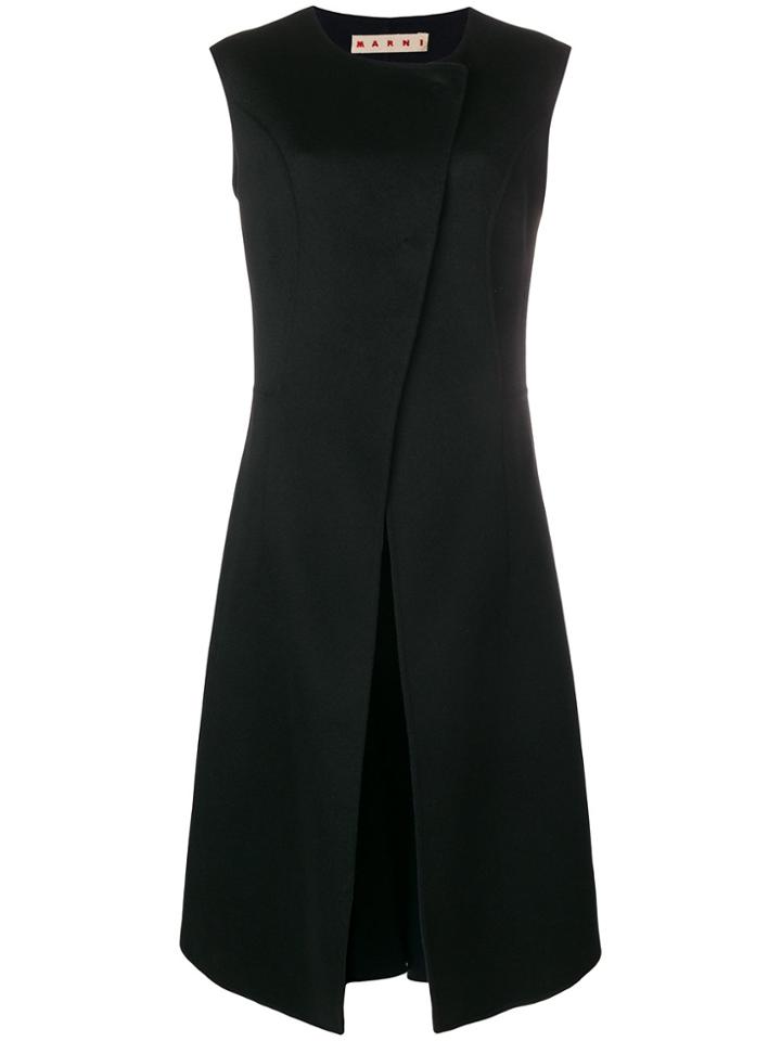Marni Long Wrap Front Gilet - Black