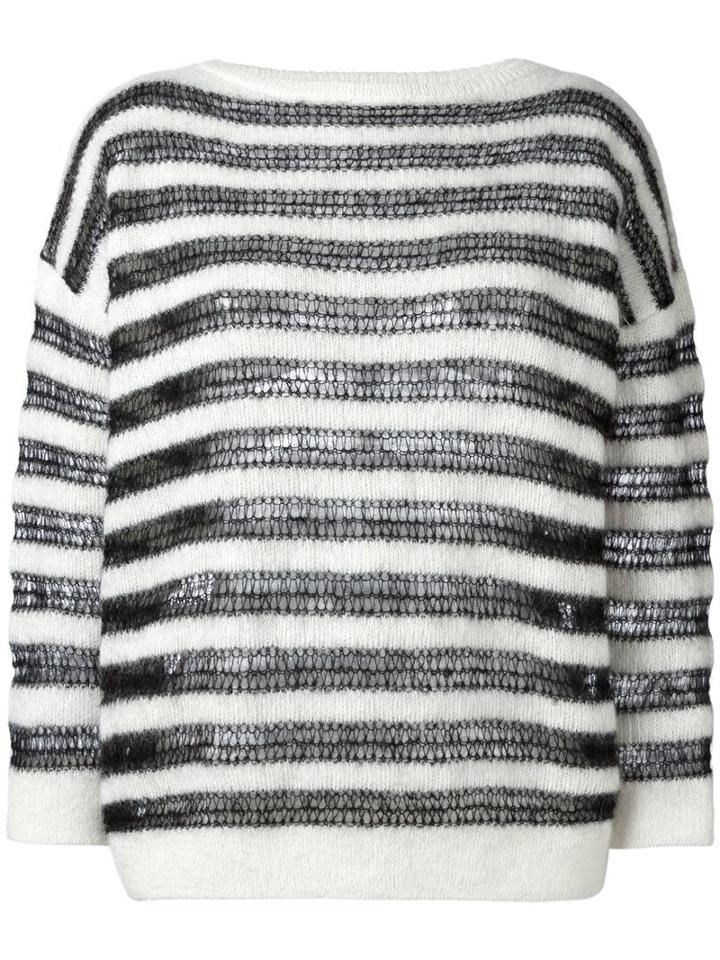 Saint Laurent Bateau Neck Jumper, Women's, Size: Small, Black, Mohair/wool/polyamide