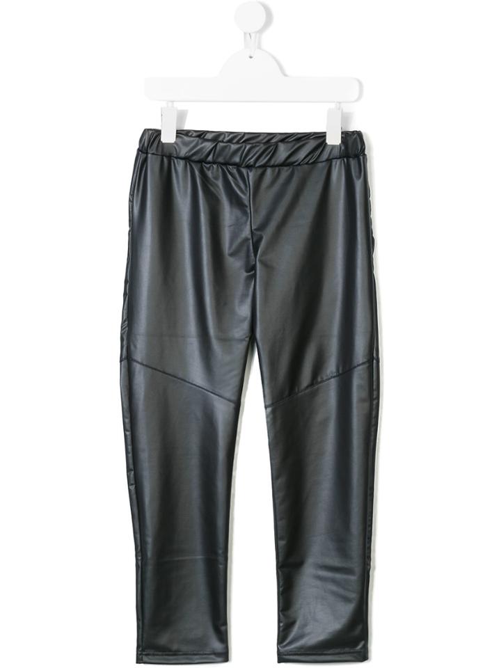 Harmont & Blaine Junior Metallic Wet-look Leggings - Blue