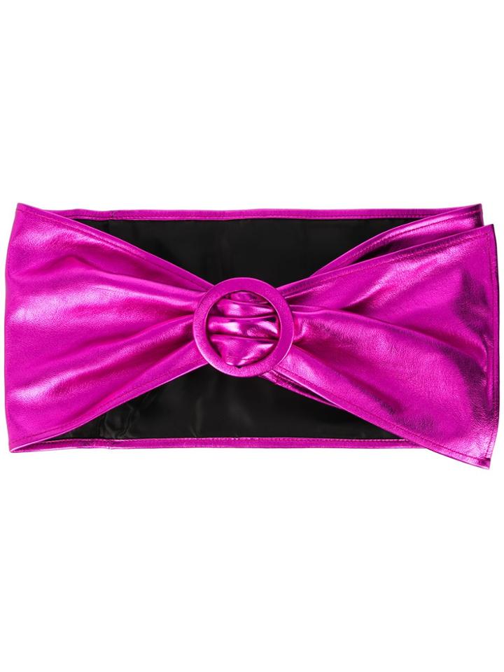 Attico Buckled Wide Belt - Pink