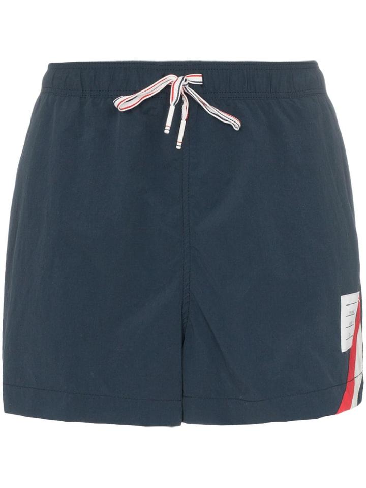 Thom Browne Side Stripe Technical Swim Shorts - Blue