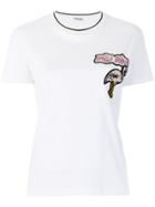 Miu Miu Flamingo Embroidered T-shirt - White