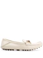 Gucci Vintage 2000's Bamboo Detail Loafers - White