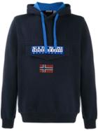 Napapijri Contrast Logo Hoodie - Blue