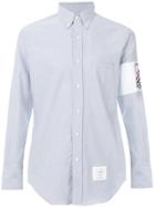 Thom Browne Embroidery Patch Armband Button Down Point Collar Shirt In