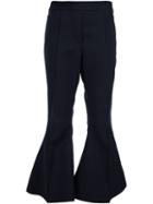 Ellery Cropped Flared Trousers, Women's, Size: 4, Black, Polyester/spandex/elastane/wool