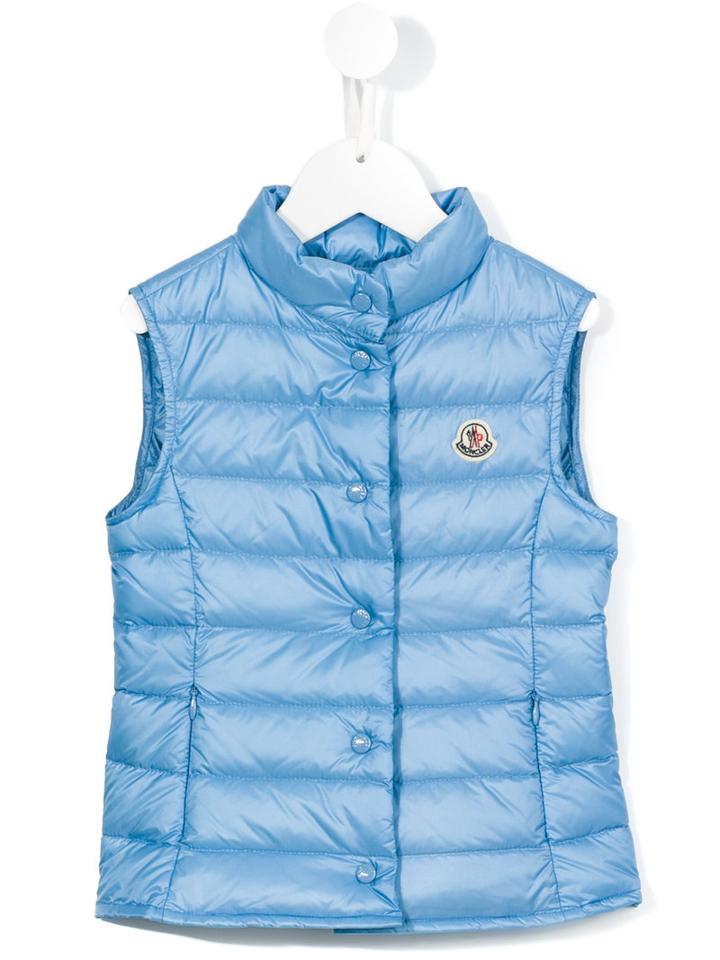 Moncler Kids Liane Padded Gilet, Girl's, Size: 6 Yrs, Blue