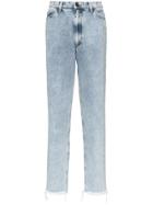 Duo Stone Washed Straight-leg Jeans - Blue
