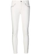 Ermanno Scervino Skinny Cropped Studded Jeans - White