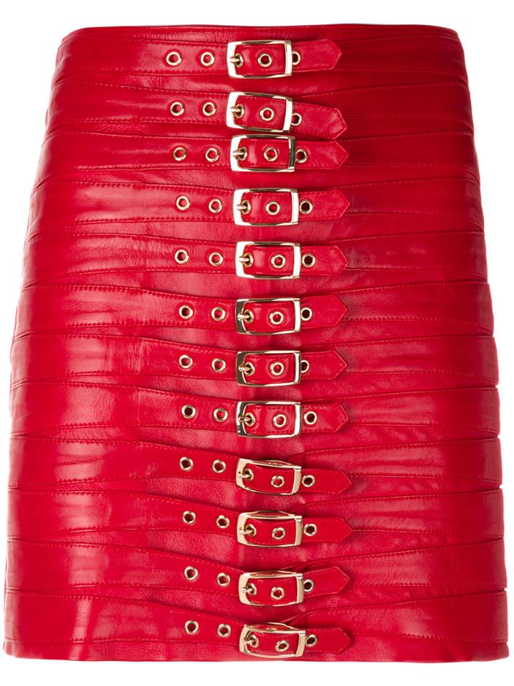 Manokhi Front Buckle Skirt - Red