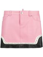 Dsquared2 Studded Mini Skirt - Pink & Purple