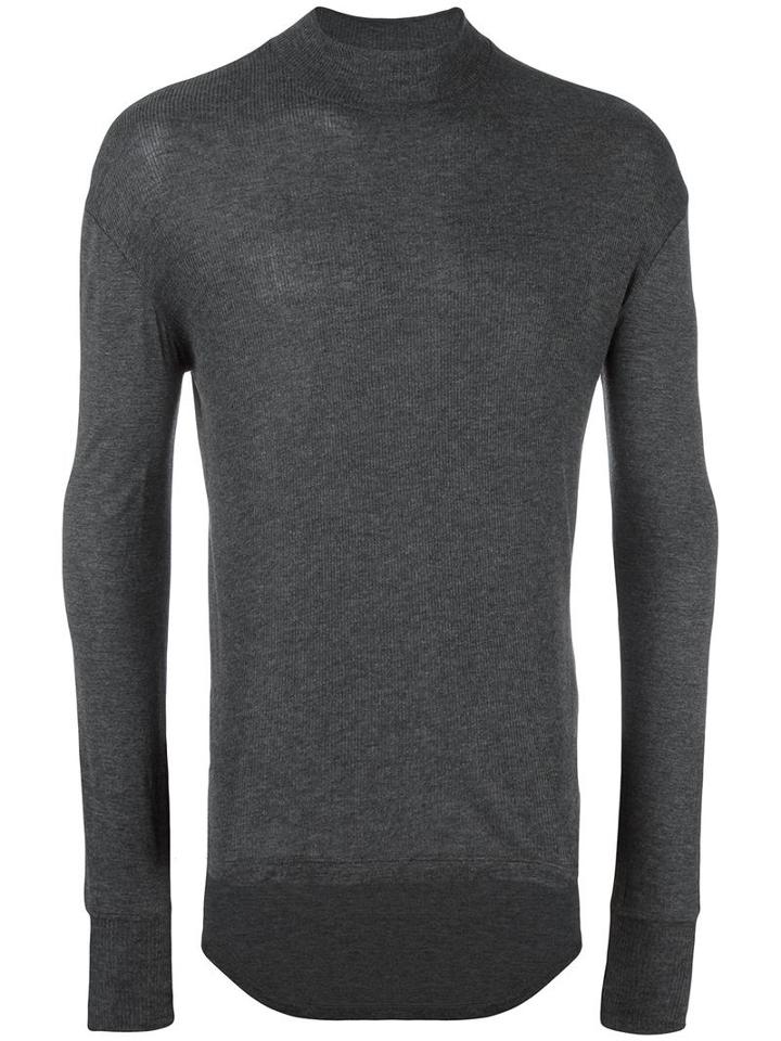 Diesel Black Gold High Neck Jumper, Men's, Size: Medium, Grey, Rayon