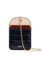 Chloé Croc-effect Card Holder - Multicolour