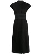 Mm6 Maison Margiela Belted Shirt Dress - Black