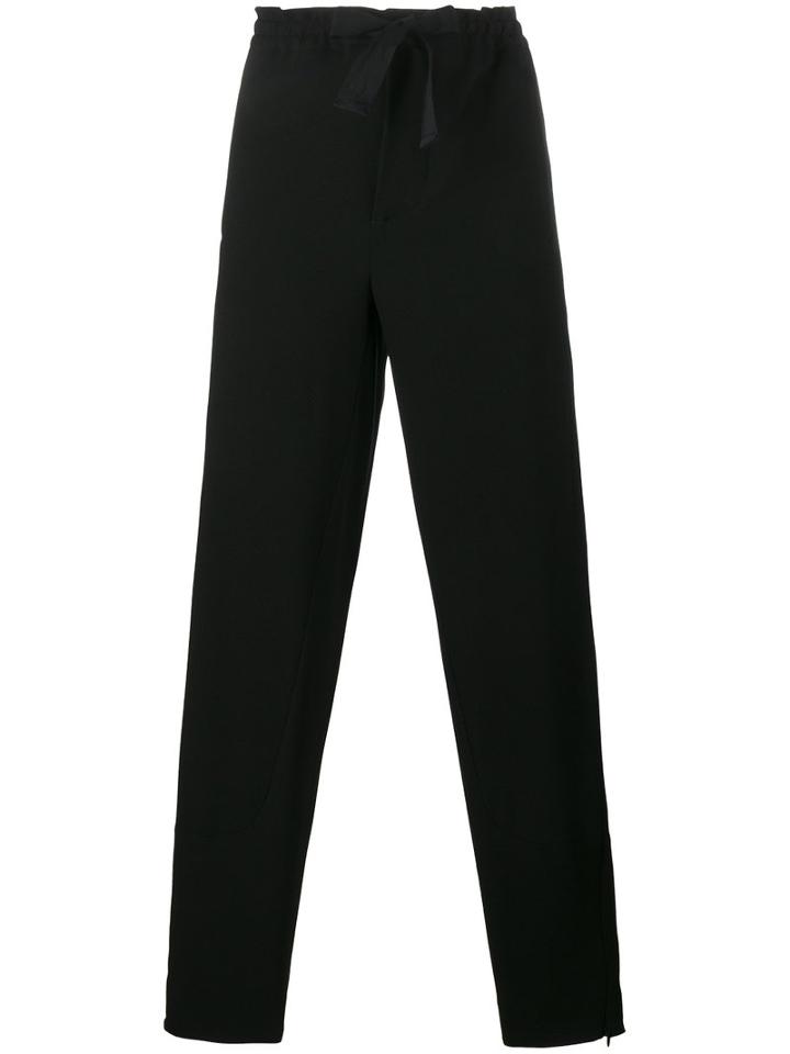 Marni - Drawstring Tapered Trousers - Women - Polyester/acetate - 46, Black, Polyester/acetate