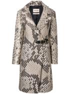 Roberto Cavalli Double Breasted Coat - Neutrals