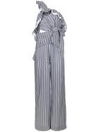 Jonathan Simkhai Cut-out Embroidered Jumpsuit - Grey