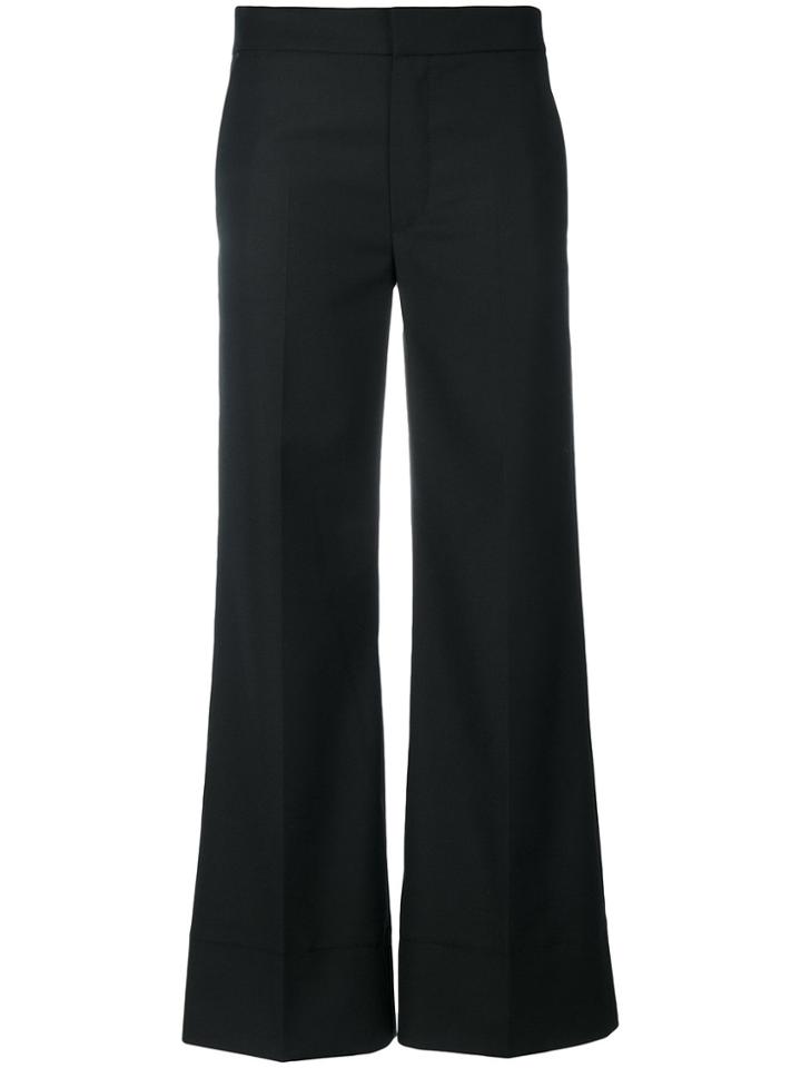 Toteme Creased Cropped Trousers - Black