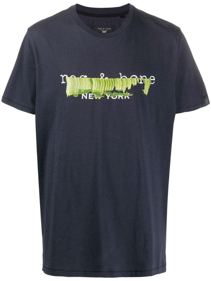 Rag & Bone Graphic Print T-shirt - Blue