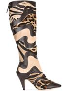 Alberta Ferretti Animal Print Boots