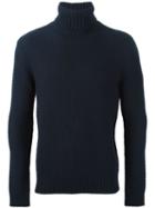 Eleventy Roll Neck Jumper, Men's, Size: Xl, Blue, Virgin Wool