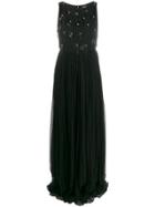 Just Cavalli Sequinned Detailed Sleeveless Gown - Black
