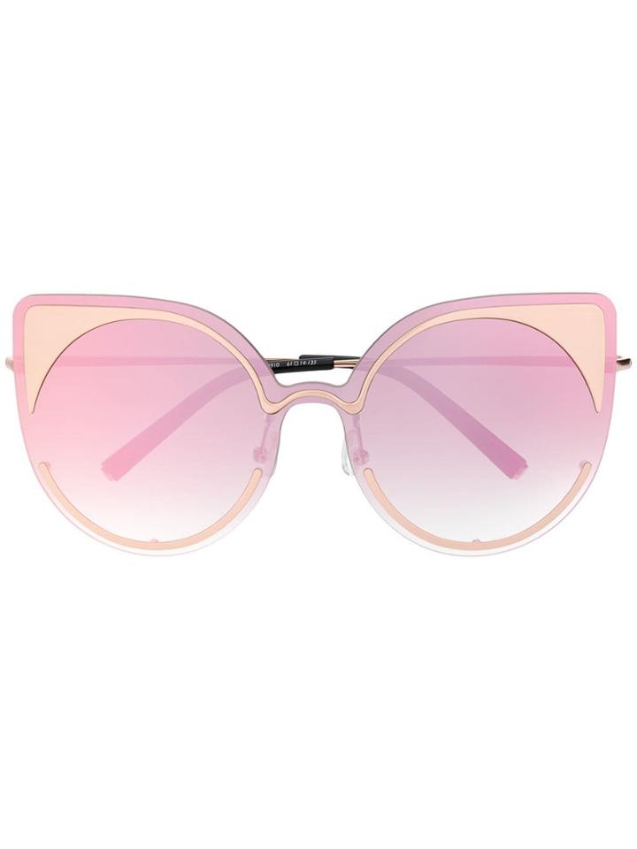Matthew Williamson Contrast Oversized Sunglasses - Gold