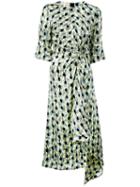 Marni Asymmetric Draped Midi Dress, Women's, Size: 40, Silk