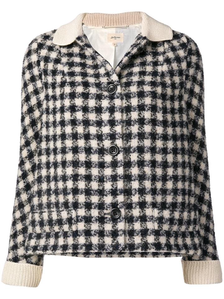 Bellerose Check Cropped Jacket - Blue