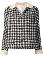 Bellerose Check Cropped Jacket - Blue
