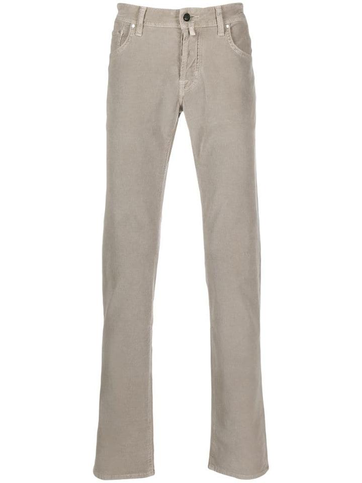 Jacob Cohen Branded Button Trousers - Neutrals