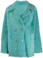 Drome Double-breasted Reversible Coat - Blue