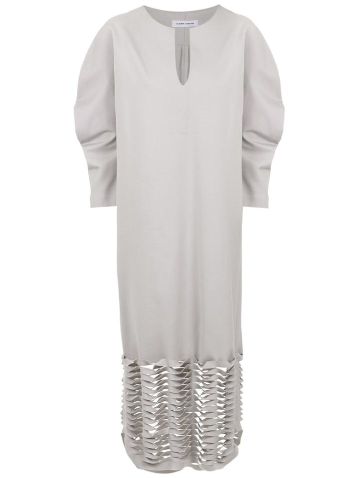 Gloria Coelho Cut Out Details Midi Dress - Grey
