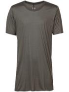 Rick Owens Crew Neck Long-line T-shirt - Grey