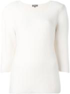 N.peal Garter Stitch Puff Sleeve Top