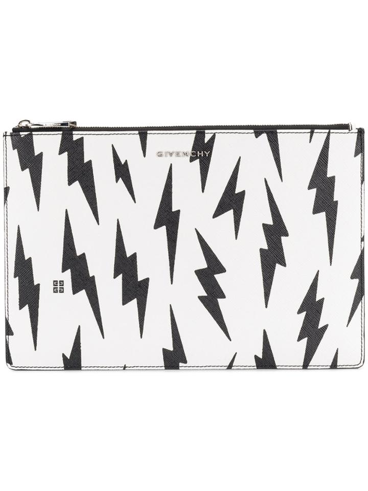 Givenchy Medium Lightning Bolt Pouch - White