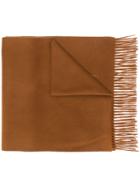 Mackintosh Bronze Cashmere Embroidered Scarf Acc-013/e - Brown
