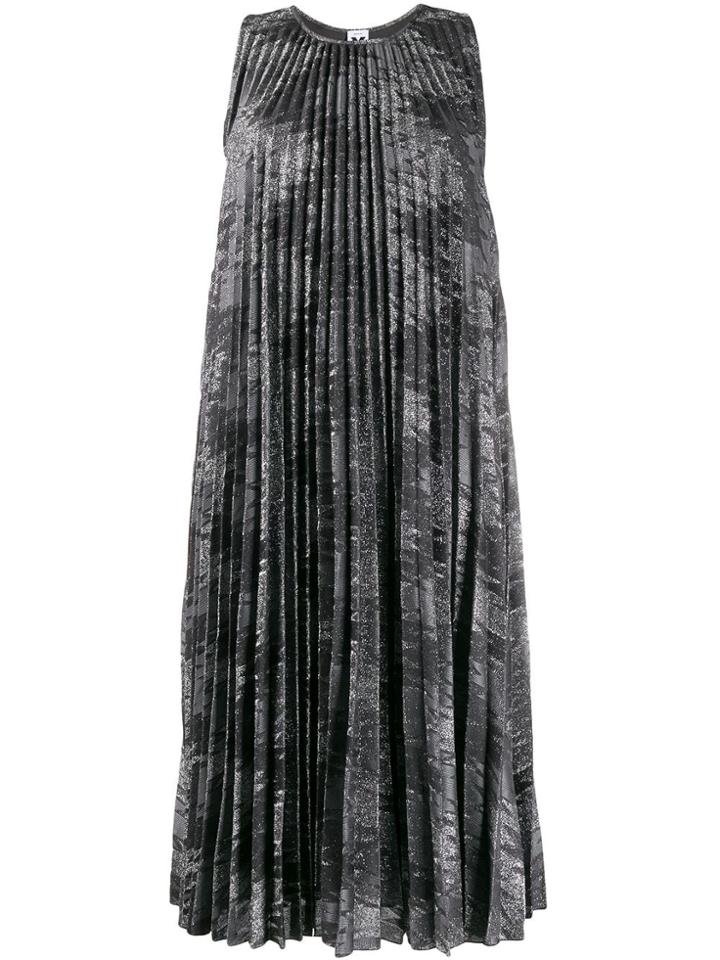 M Missoni Pleated Zigzag Dress - Grey