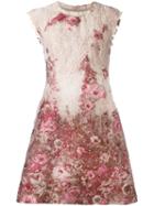 Alberta Ferretti Floral Jacquard Dress, Women's, Size: 48, Nude/neutrals, Silk/polyamide/other Fibers