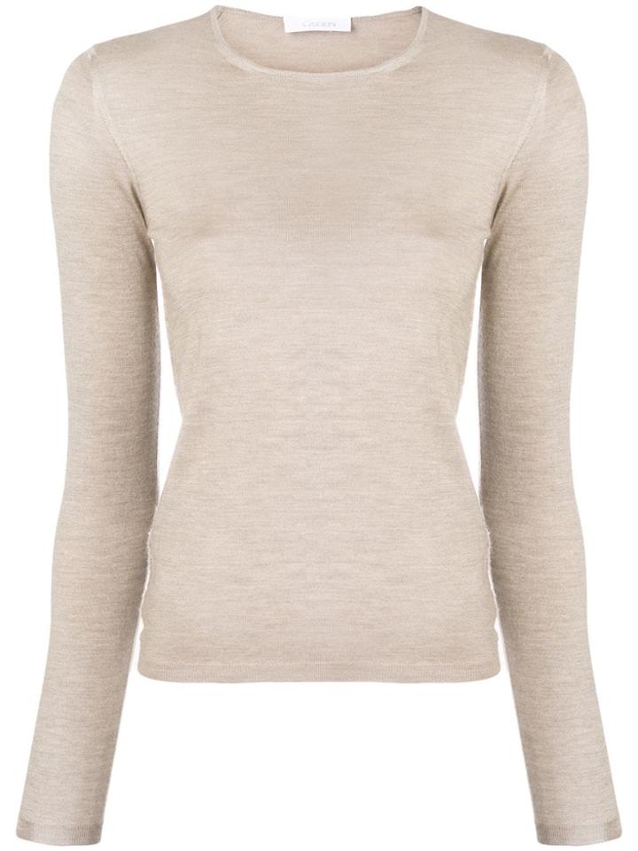 Cruciani Long Sleeved Sweater - Nude & Neutrals
