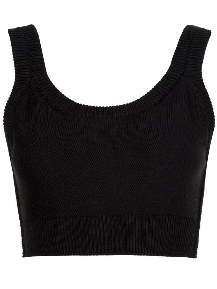 Calvin Klein Collection Cropped Knitted Top