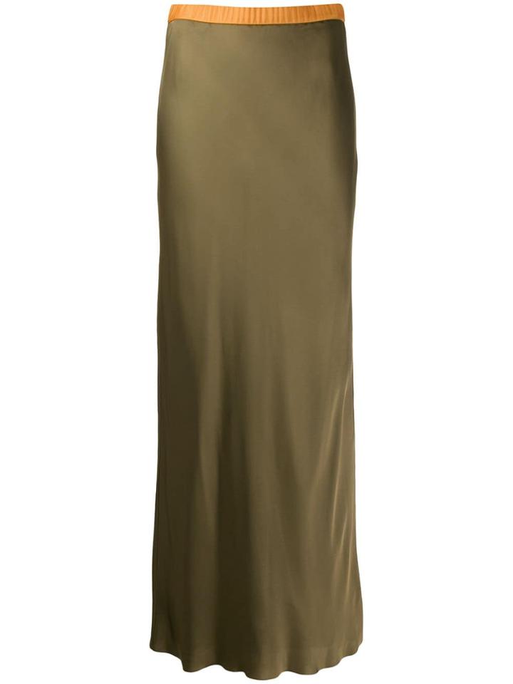 Helmut Lang Satin Skirt - Brown