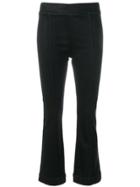 Helmut Lang Bootcut Cropped Trousers - Black