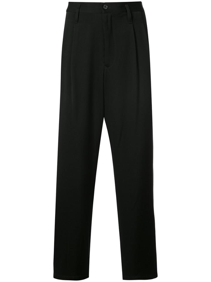 Yohji Yamamoto Tuck Slim Pants - Black