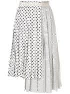 Ermanno Scervino Pleated Dots Skirt - White