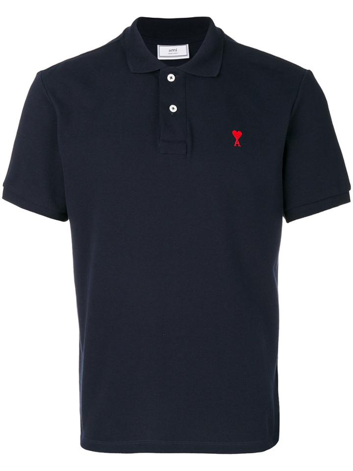 Ami Alexandre Mattiussi Ami De Coeur Short Sleeved Polo Shirt - Blue