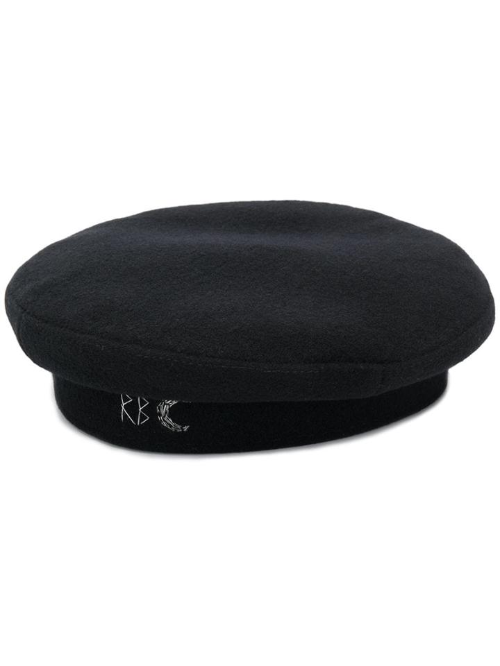 Ruslan Baginskiy Embroidered Beret - Black