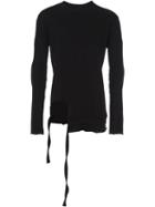 Barbara I Gongini Longsleeved Asymmetric T-shirt, Men's, Size: 46, Black, Cotton