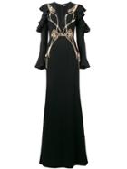Alexander Mcqueen Sequin Embroidered Evening Dress - Black